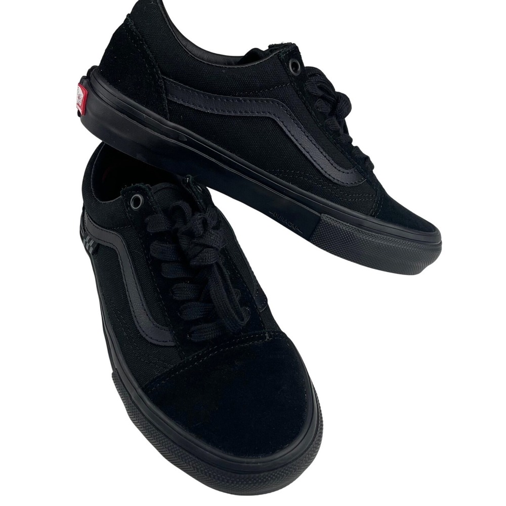 VANS PopCush Mens (4.5) Sneakers Old Skool NWOT Triple Black Canvas Suede 500714